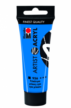 Akrylová barva Marabu Artist Acryl 22 ml - modrá cyan 956