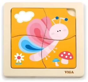 VIGA Dřevěné puzzle Motýl