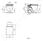 IDEAL STANDARD - Strada II Závěsné WC, AquaBlade, bílá T299701