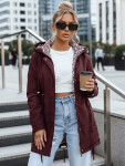 Dámská bunda parka s odepínací kapucí FashionStreet bordó TY5349 L