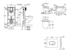 GROHE - Rapid SL Set předstěnové instalace, klozetu, sedátka SoftClose a tlačítka Arena Cosmopolitan, Triple Vortex, alpská bílá SANI11BB3124