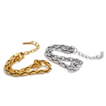 Dámský náramek z chirurgické oceli Elara Gold, Zlatá 18 cm + 3 cm (prodloužení)