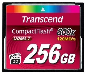 Transcend Compact Flash 256GB Premium / CF / 256GB / 800x (TS256GCF800)