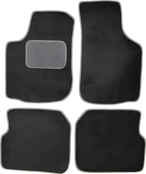 Compass Textilní autokoberce Škoda Octavia I (1997-2003) černé / Autokoberce / Sada 4 ks / Šedý lem (04320)