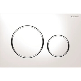Geberit ovládací tlačítko SIGMA 20 bílá/chromlesk/bílá, plastová nový model 115.882.KJ.1 115.882.KJ.1