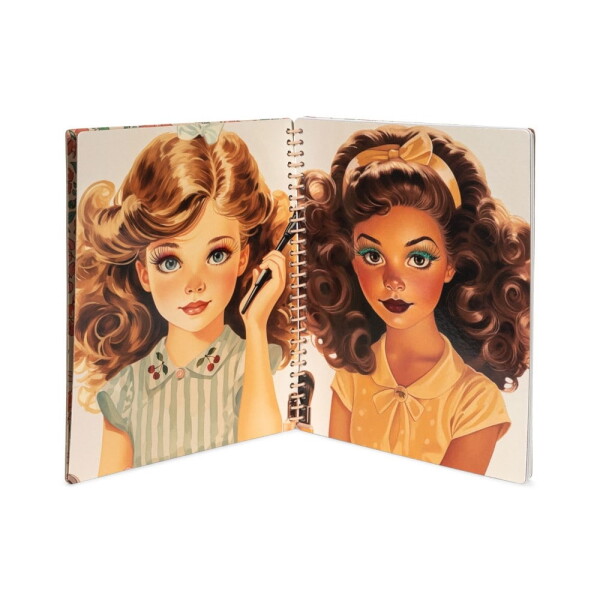 Konges Sløjd Kreativní knížka se samolepkami Glam Me Up, oranžová barva, multi barva, papír