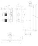 OMNIRES - CONTOUR podomítkový sprchový systém antracit /AT/ SYSCT10AT