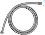 JB Sanitary Sprchová hadice 175 cm, ANTI TWIST, šedo - stříbrná HS 08
