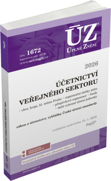 ÚZ 1672 Účetnictví veřejného sektoru (obce, kraje, příspěvkové organizace, organizační složky státu, státní fondy a další instituce), 2026