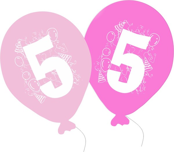 Balonky narozeniny 5ks s číslem 5 pro holky balonky.cz Balonky narozeniny 5ks s číslem 5 pro holky balonky.cz