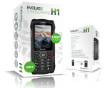 EVOLVEO StrongPhone H1, vodotěsný odolný Dual SIM telefon, černo-stříbrný