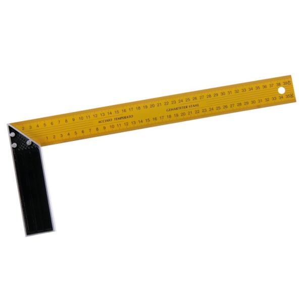 LEVIOR 14440 Úhelník příložný žlutý, délka 400mm, hliník + plech