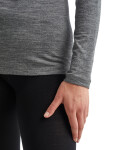 Dámské merino tričko s dlouhým rukávem ICEBREAKER Wmns 200 Oasis LS Crewe, Gritstone Heather velikost: XL