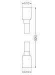MEXEN/S - Cube DR02 podomítkový sprchový SET + slim sprcha 30, černý 77502DR0230-70