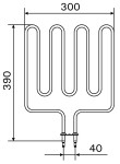 Topné těleso, spirála pro saunová kamna K9, K10,5, K12, L26, 2000W/240V CZSL-313L