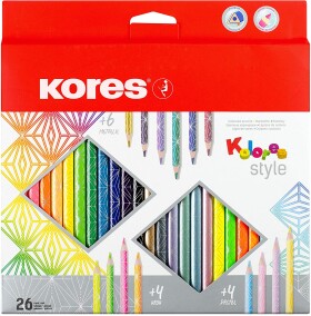 Kores Kores, 93320, Kolores, sada ergonomických pastelek, 26 ks