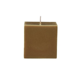 Ferm Living Svíčka Burren Block Small Bronze 7 cm, hnědá barva, vosk