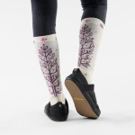 Dámské merino ponožky SMARTWOOL Women's Ski Full Cushion Ice Blossom OTC, Moonbeam velikost: 38-41 (M)