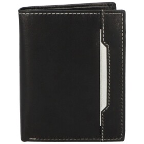 Trendová pánská kožená peněženka Mluko, černá - bílá