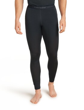 Pánské merino kalhoty ICEBREAKER Mens 125 ZoneKnit Leggings, Black velikost: XXL