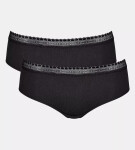 Dámské kalhotky GO Ribbed Hipster C2P BLACK černé 0004 SLOGGI BLACK