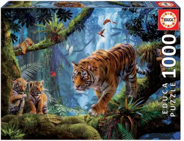 EDUCA Puzzle Tygři na stromě