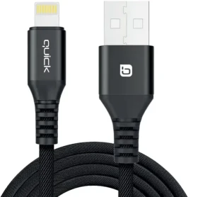 Quick černá / Kabel USB-A (M) - Lightning (M) / 1,5 m (4752168141243)