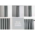 Zatemňovací závěs blackout RESTILO stříbrný 140 x 245 cm 1 ks
