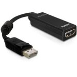 Delock Displayport 20pin samec HDMI 19 pinový samice, délka 12,5 cm (61849)