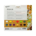 Mont Marte Acrylic Ink Premium sada 12 x 20 ml Basic