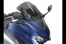 Yamaha Tmax 530 17-19, Tmax 560 20-21 Skútr plexi Powerbronze 315 mm - černá