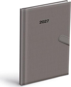 Diář 2027 T805 PU šedý s magnetem
