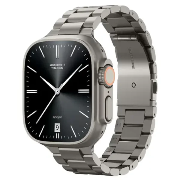 Spigen Modern Fit Titanium Band řemínek pro Apple Watch 49mm/46mm/45mm/44mm přírodně titanová (AMP09105)