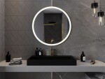 MEXEN - Esso zrcadlo s osvětlením 90 cm, LED 6000K zlatý rám 9825-090-090-611-50