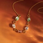 ELENYS Seline – pozlacený náhrdelník 18K žluté zlato Délka: 42+5 cm / max. 47 cm