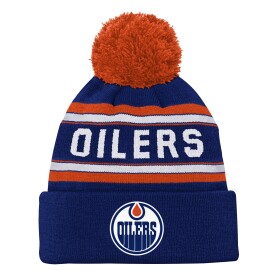 Outerstuff Dětská Zimní Čepice Edmonton Oilers Jacquard Cuffed Knit With Pom