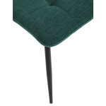 Židle jídelní, zelená látka, černý kov