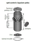 MIDAS opti-control drenážní šachta 315 ,v 80cm, s lapačem písku, včetně poklopu PP