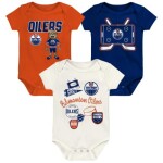 Outerstuff Dětské body Edmonton Oilers NHL Littlest Player 3Pk Creeper Se Velikost: Batole 6-9 Měsíců