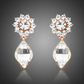 Náušnice Swarovski Elements Geonna, Bílá/čirá