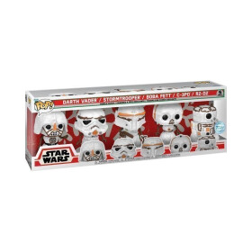 Funko POP Star Wars: Holiday Snowman - Darth Vader, Stormtrooper, Boba Fett, C-3PO, R2-D2 - 5 pack (exclusive special edition)