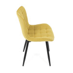 Jídelní židle, žlutá, látka, HC-462 YEL2