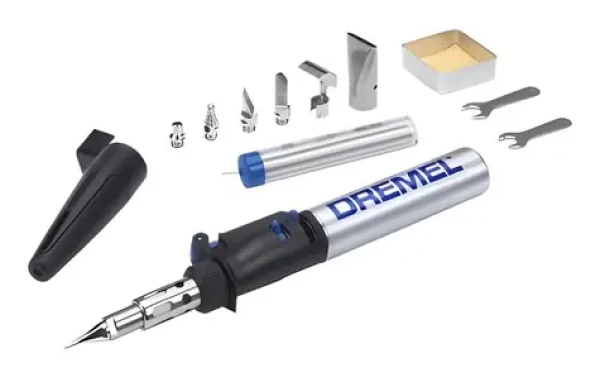 Dremel Versatip 2000-7 stříbrno-černá / Plynová páječka / 7 hrotů / 550-1200 °C / piezo zapalování (F0132000KF)
