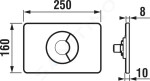 JIKA - Modul Ovládácí tlačítko PL9, Dual Flush, bílá H8936760000001