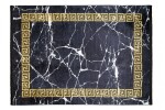 DumDekorace Černý trendový koberec se zlatým geometrickým vzorem Šířka: 80 cm | Délka: 150 cm