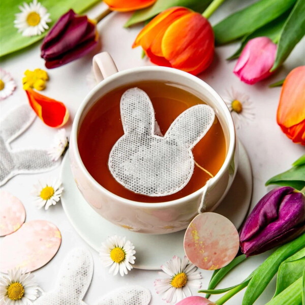 TEA HERITAGE Černý čaj s jablkem a skořicí Bunny – 5 ks, multi barva, textil