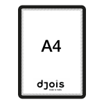 Djois magnetický rámeček - Magneto, A4, černý, 2 ks
