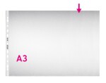 Prospektový obal A3, na šířku, čirý, pomerančový povrch, HERLITZ - 10ks