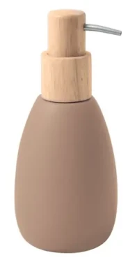 Spirella SVEN dávkovač mýdla matně cappuccino / polyresin / dřevo / 260 ml