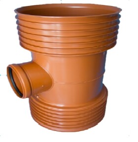 MIDAS Odbočka Plasticor korugovaná na KG hladkou trubku 300/160 - 45°